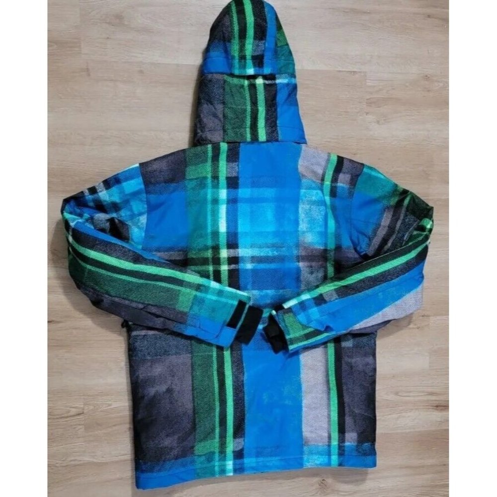 Quicksilver Mens Jacket Size Large 10,000m Utility Collection Snowboarding Plaid - Picture 2 of 3